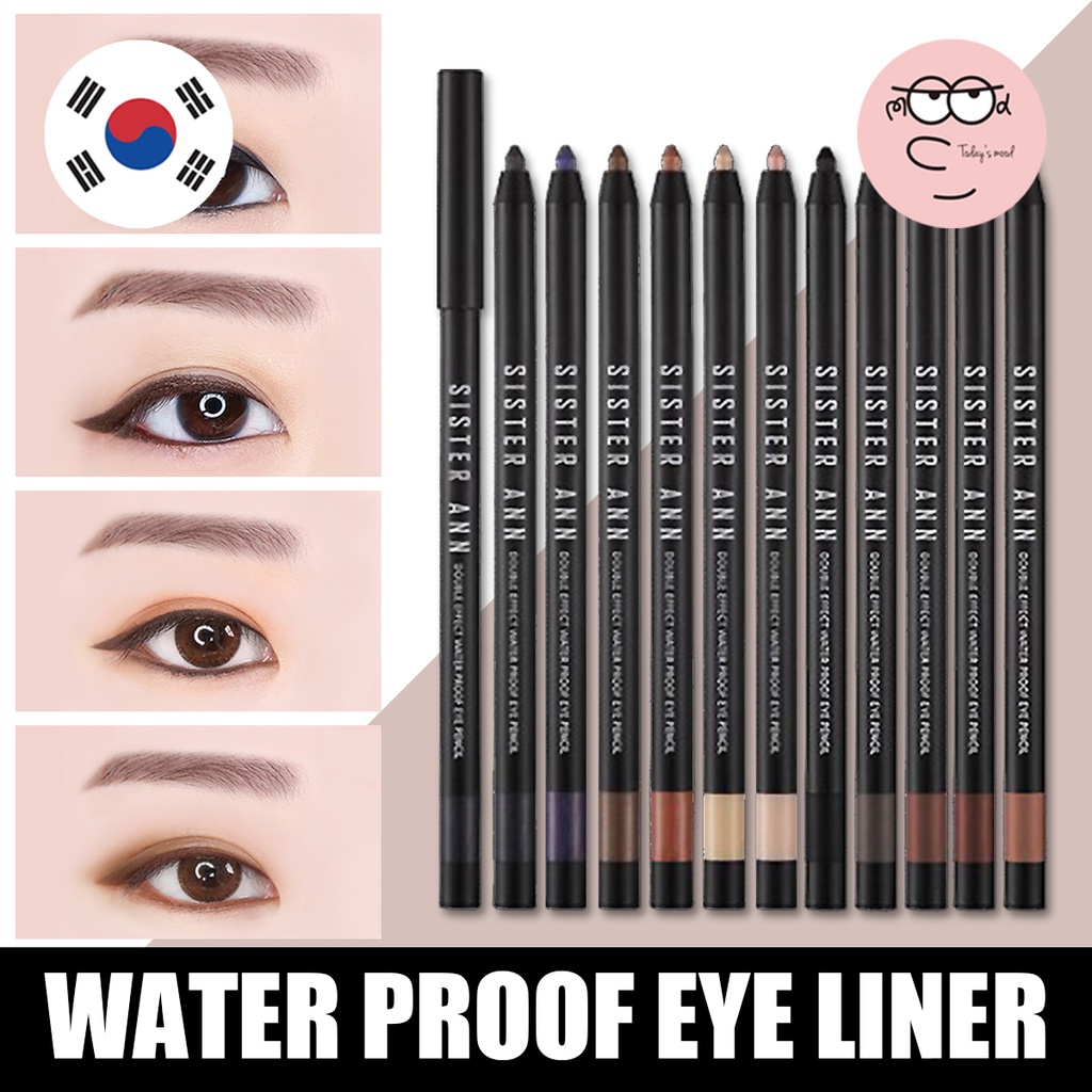 Double Effect Waterproof Eye pencil Eye liner Bút Kẻ Mắt Hai Hiệu Ứng Kháng Nước (11 Màu Lựa Chọn) | Chì Kẻ Lông Mày/Kẻ Mắt Trang Điểm Chuyên Dụng