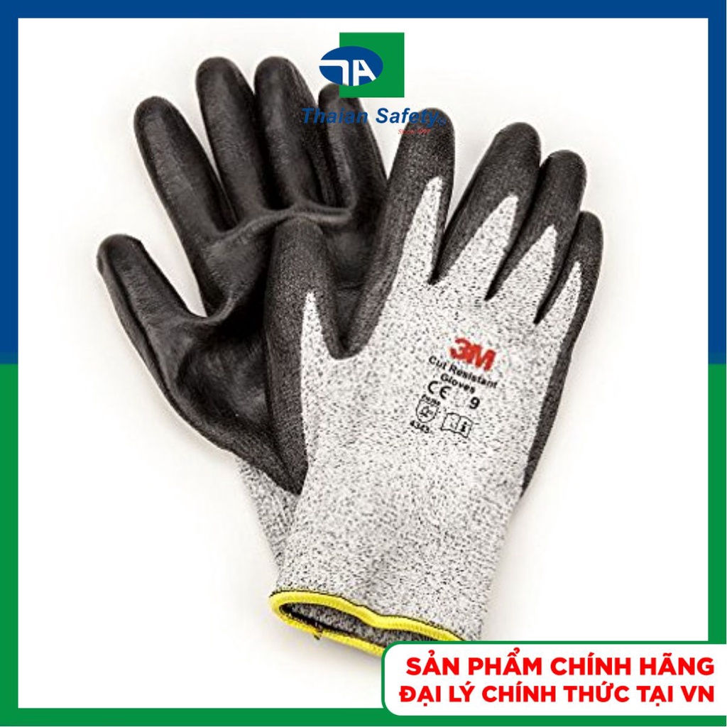 Găng tay chống cắt bảo hộ đa dụng 3M Cut resistant Silicone free PU coated glove (Level 3) - Thái An Safety