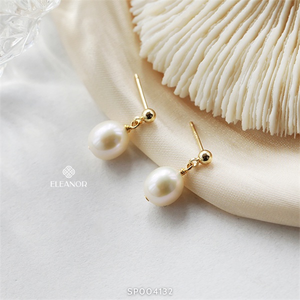 Bông tai nữ chuôi bạc 925 Eleanor Accessories ngọc trai nhân tạo phụ kiện trang sức 4132