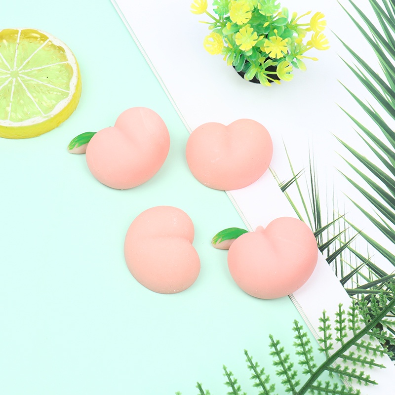 Đồ chơi nắn bóp squishy kiêu dáng trái đào hồng 3D giúp giảm stress