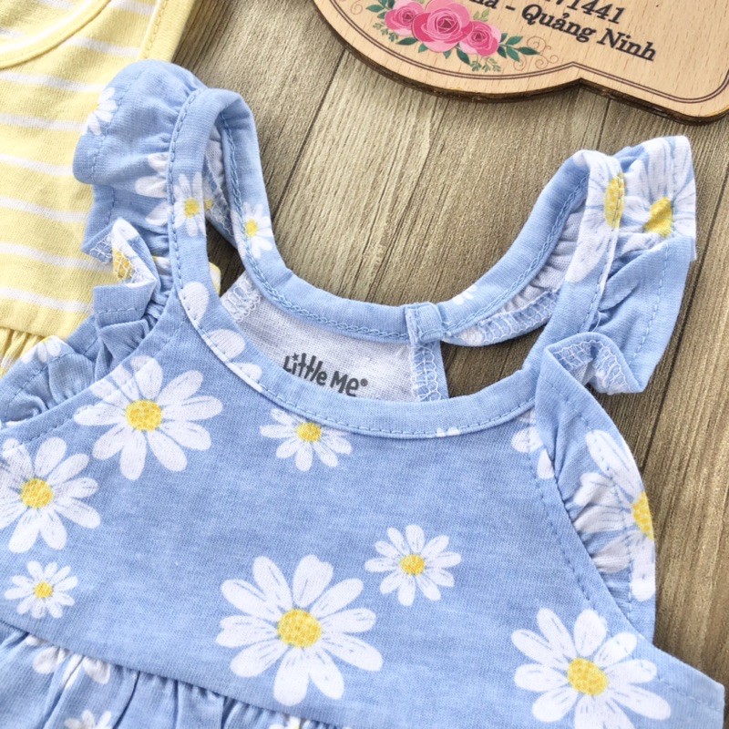 Sét 3pc váy sát nách, váy dây chất cotton Little me