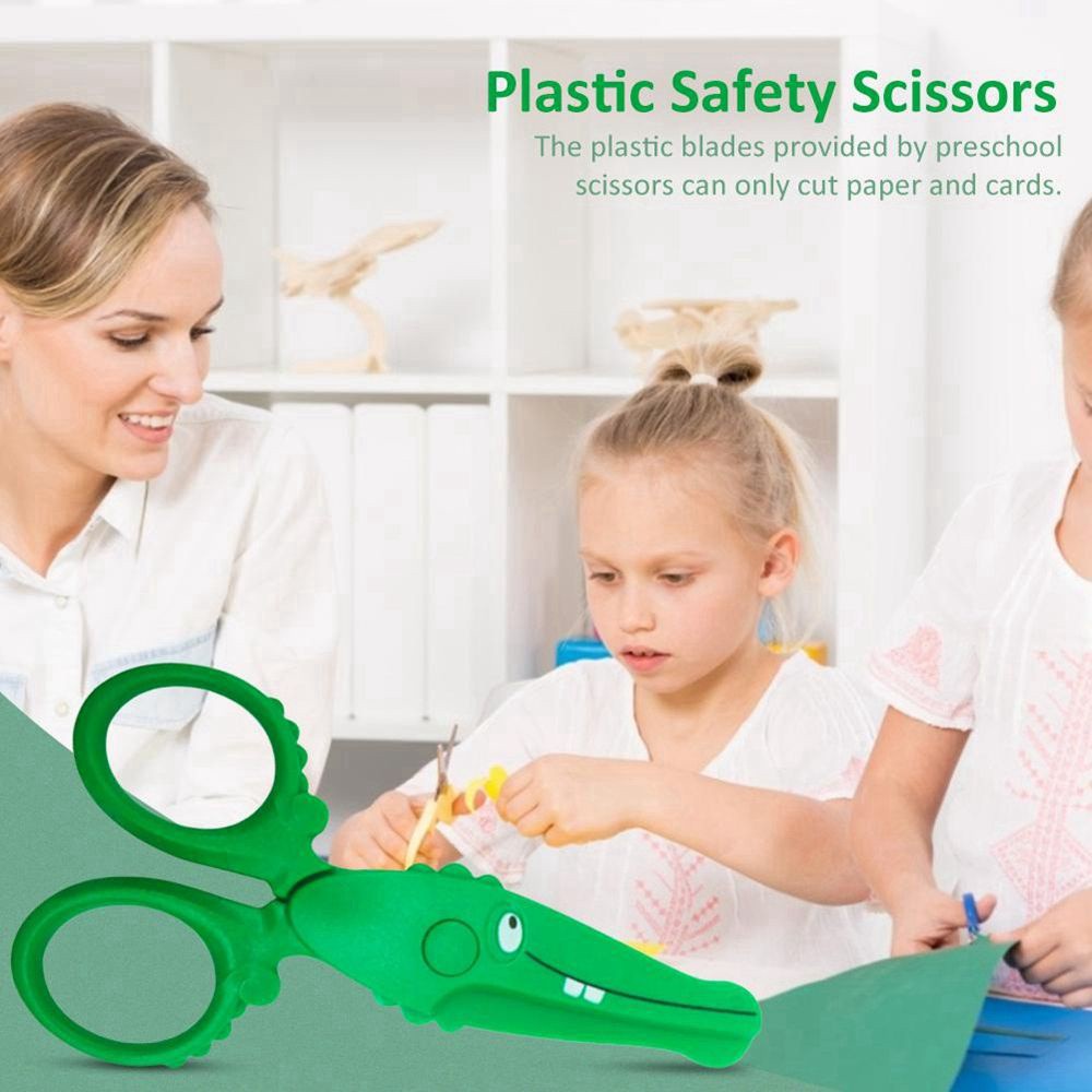 Kéo cắt giấy bằng nhựa ABS hình động vật hoạt hình dễ thương dành cho trẻ em