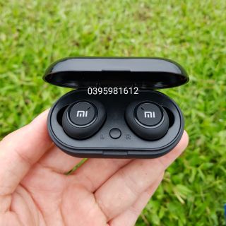Tai nghe bluetooth airdots redmi2 đen true wireless công nghệ 5.0 kèm đốc sạc , cảm biến tự động kết nối