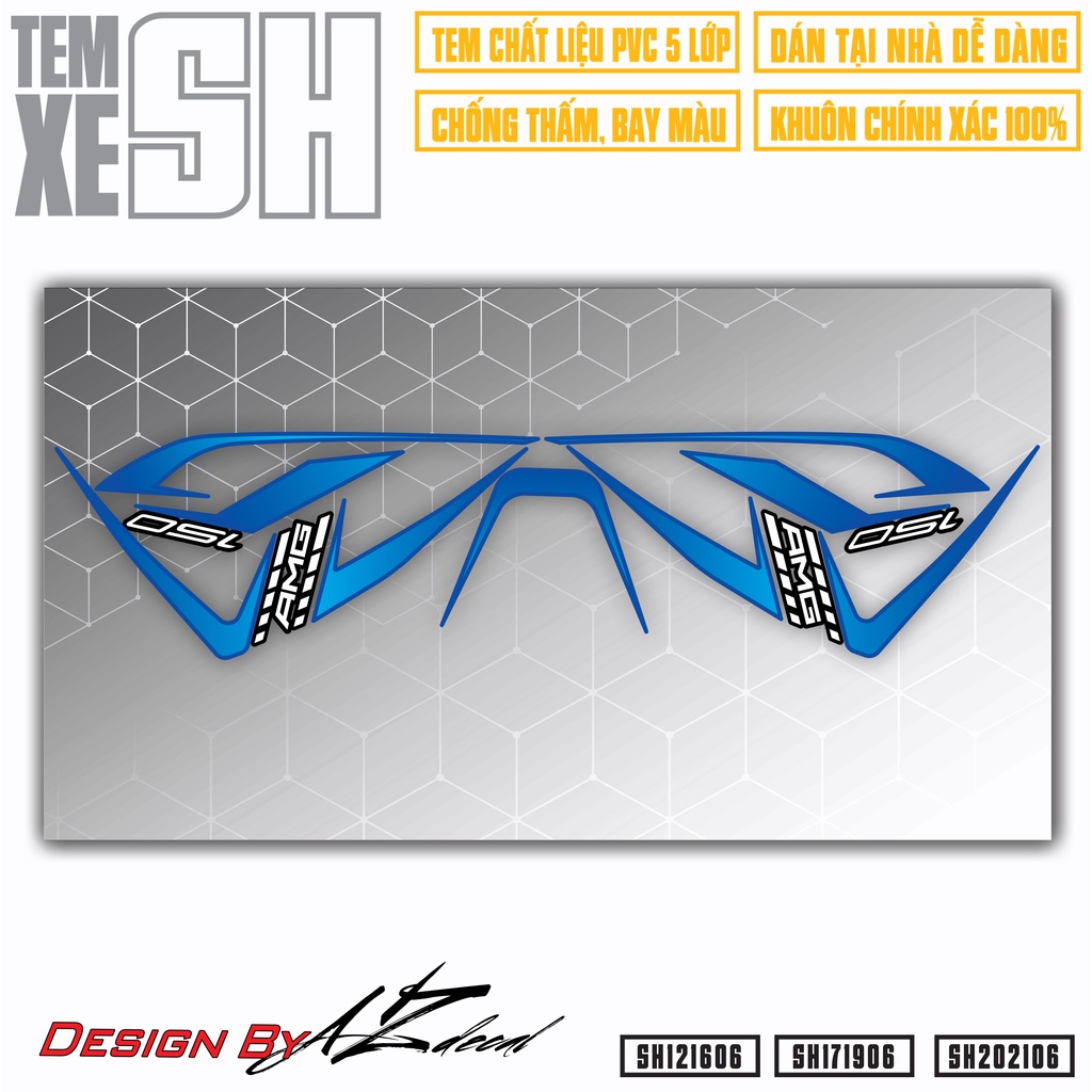 Tem Rời SH 2012 - 2022 Nhiều Màu AMG Gradient | SH06 | Decal Chế PVC Cao Cấp Chống Bay Màu, Chống Nước, Dễ Dán Tại Nhà
