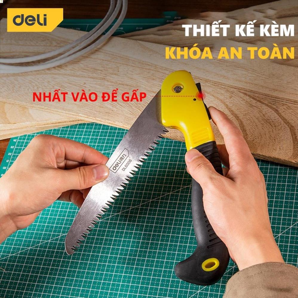 [LIFEDL157] Cưa Cầm Tay Deli Cao Cấp - Có Thể Gấp Gọn Tiện Lợi, An Toàn - Chất Liệu Chống Mòn, Gỉ - DL6006 .