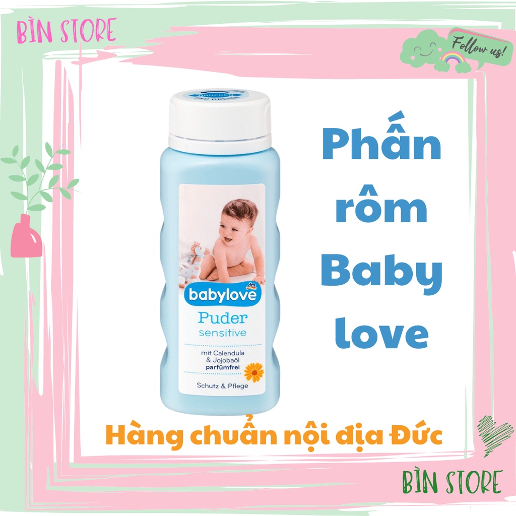 Phấn rôm BabyLove cho bé an toàn dịu nhẹ cho cả trẻ sơ sinh hàng chuẩn nội địa Đức BÌN STORE