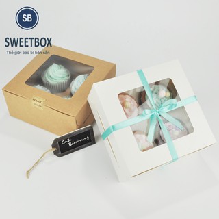 Hộp Đựng Bánh Cupcake Size 4 Bánh
