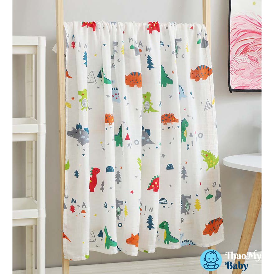 Khăn Tắm Sợi Tre Muslin Cho Bé KT 120x110cm