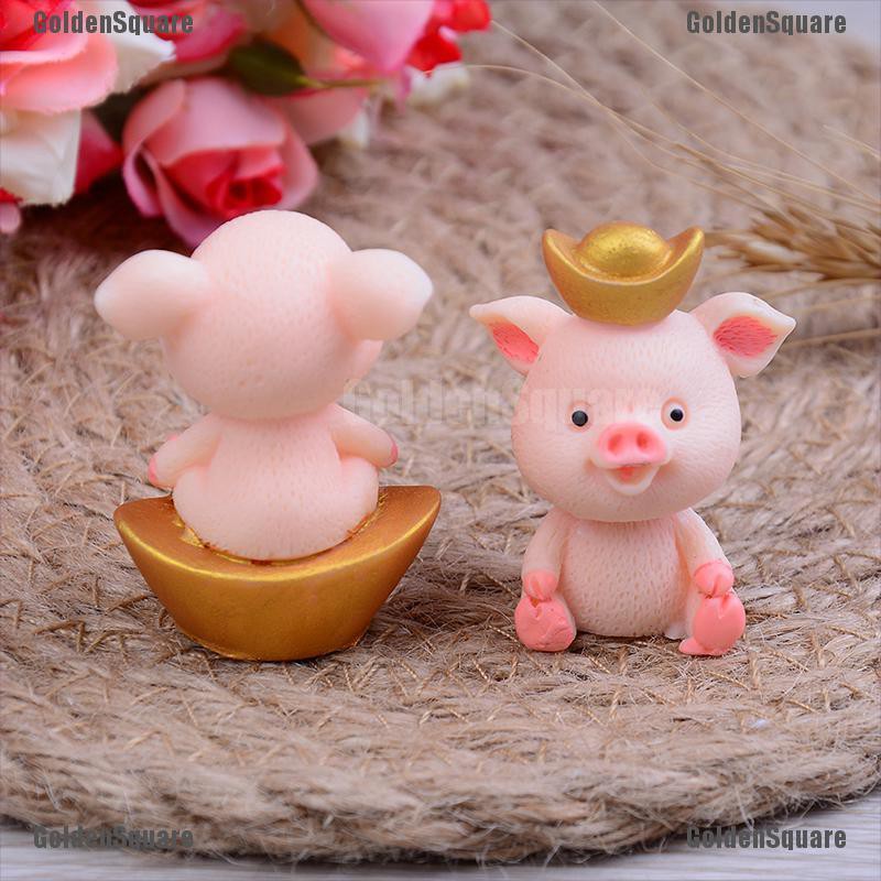 Set 5 Tượng Heo Con Dễ Thương Dùng Để Trang Trí Vườn Cây Tiện Dụng