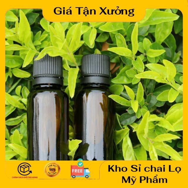 [15ml/20ml/30ml] Lọ chiết tinh dầu thủy tinh nắp vặn đen nhỏ giọt - lọ đựng tinh dầu