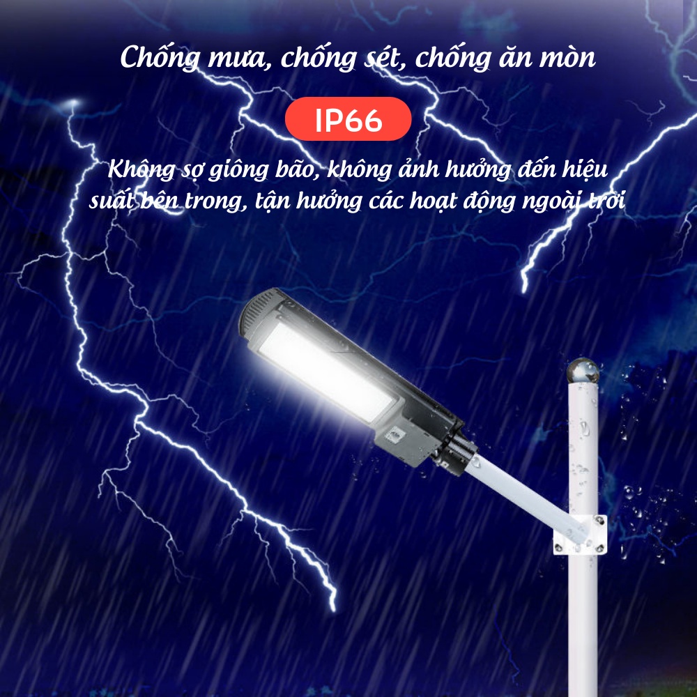 Đèn Năng Lượng Mặt Trời Solar Light Chống Bão, Chống Nước Ngoài Trời Siêu Sáng Đèn Led Akio