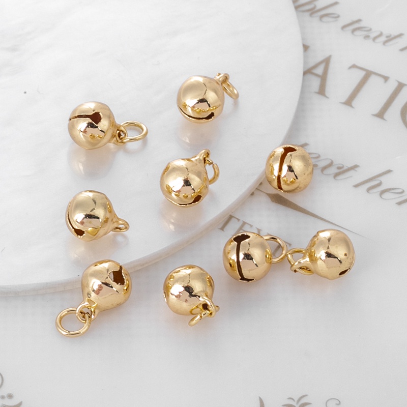 Phụ Kiện Chuông Đồng 14K 6/8/10mm Chuyên Dụng Làm Đồ Trang Sức diy