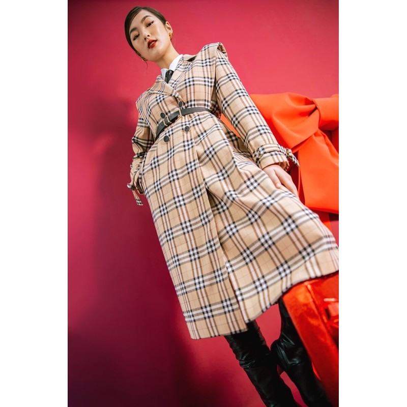 Áo măng tô 2hk 2 lớp kẻ burberry CCHAT xả kho giảm 50% | BigBuy360 - bigbuy360.vn