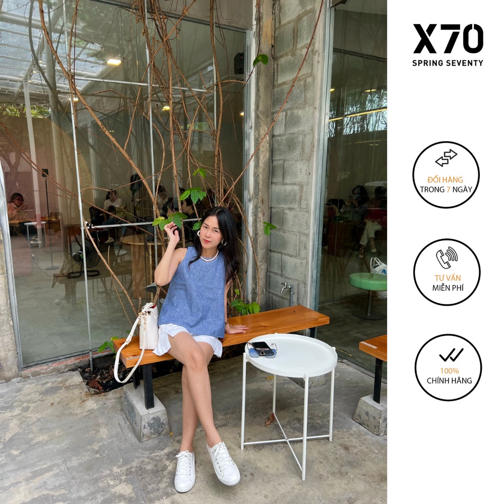 Áo Kiểu Nữ Linen Trơn Kiểu Dáng Cọc Tay Thiết Kế Vạt Bầu Thời Trang X70 - 00540032