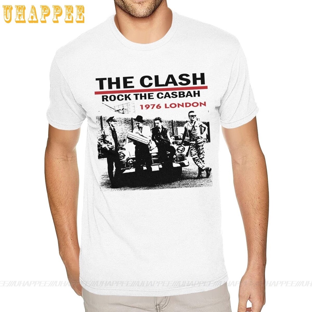 Áo nam Tay Ngắn Cổ Tròn In Hình London The Clash 1976 Thời Trang
