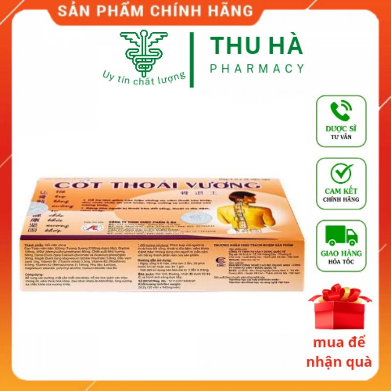 [Chính Hãng] Cốt Thoái Vương -  hộp 30 viên - Hỗ trợ thoái hóa ,Đau vai gáy từ thảo dược