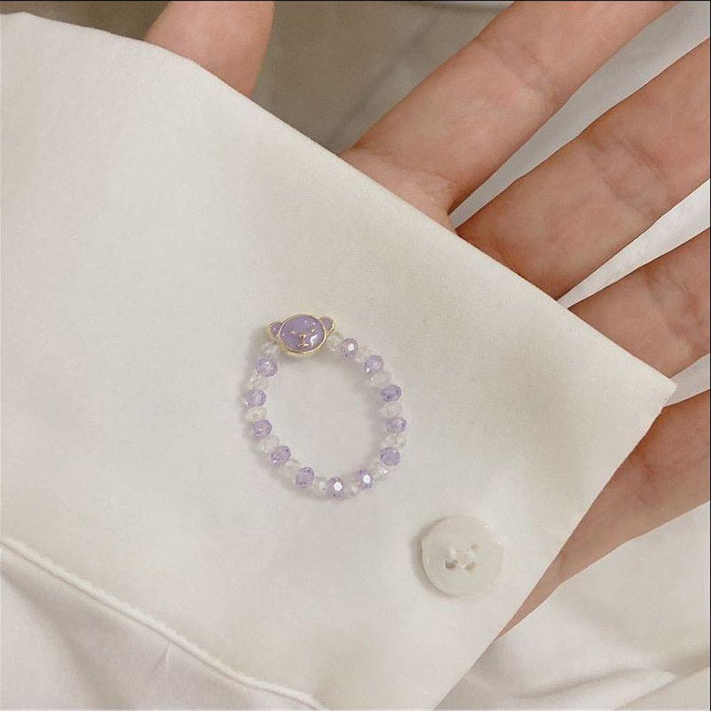 Nhẫn Acrylic Co Giãn Màu Kẹo Ngọt Phong Cách Bohemian Dễ Thương Thời Trang Cho Nữ WMES15H