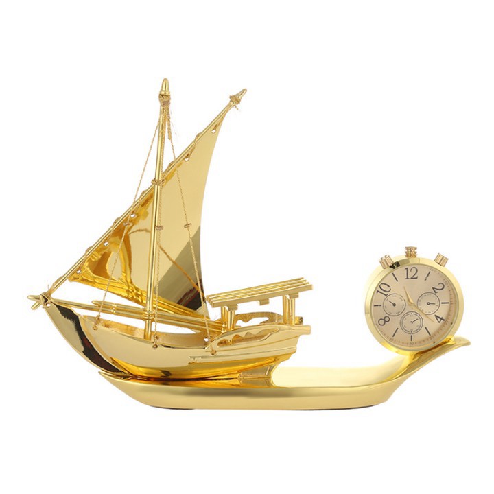 Thuyền buồm thuận buồm xuôi gió tích hợp đồng hồ, nước hoa trang trí Taplo ô tô HC885 - Hàng Cao Cấp