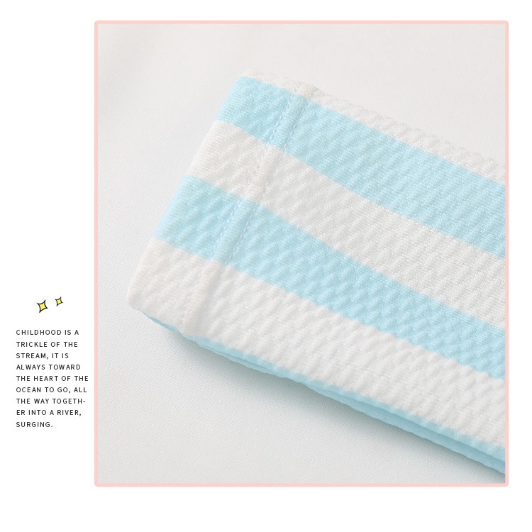 Bộ Đồ Bơi Một Mảnh Phối Khóa Kéo Màu Xanh Và Trắng Dành Cho Nữ