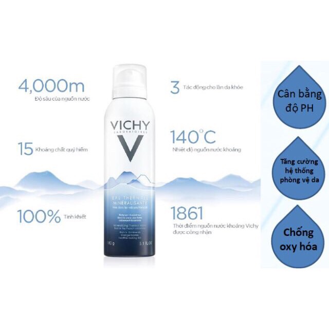 Xịt Khoáng Vichy Eau Thermale 300ml Chính Hãng