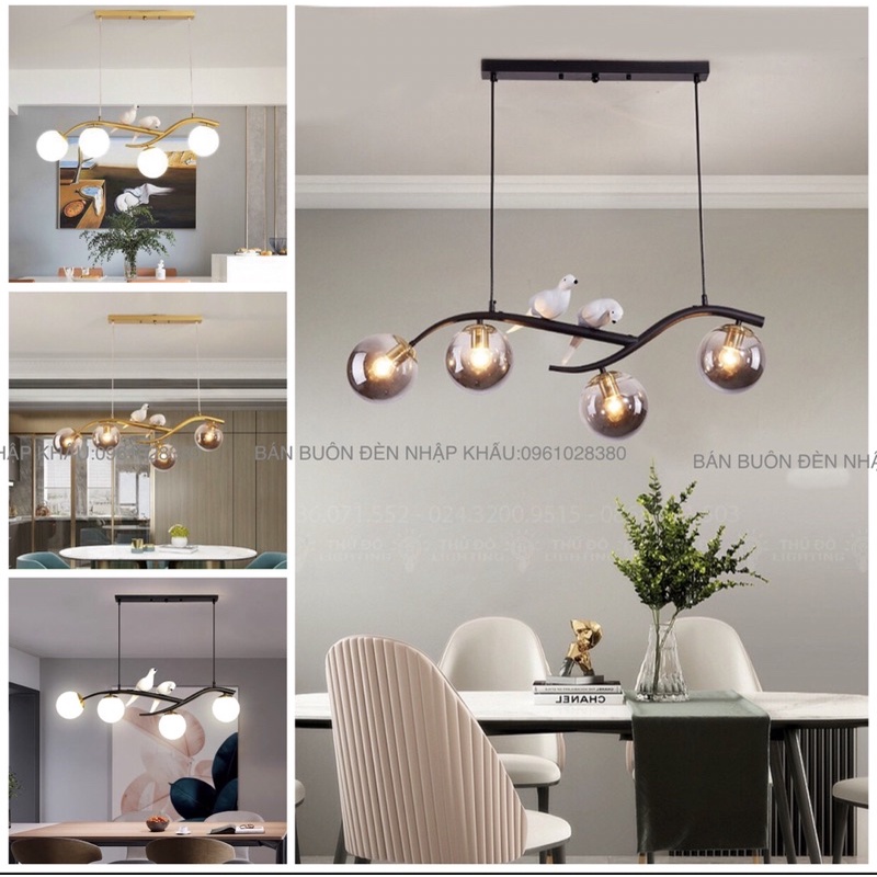 Bộ Đèn Thả Chim Trang Trí Nội Thất Hàng Cao Cấp
