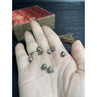 Charm bạc thái móc treo hoa
