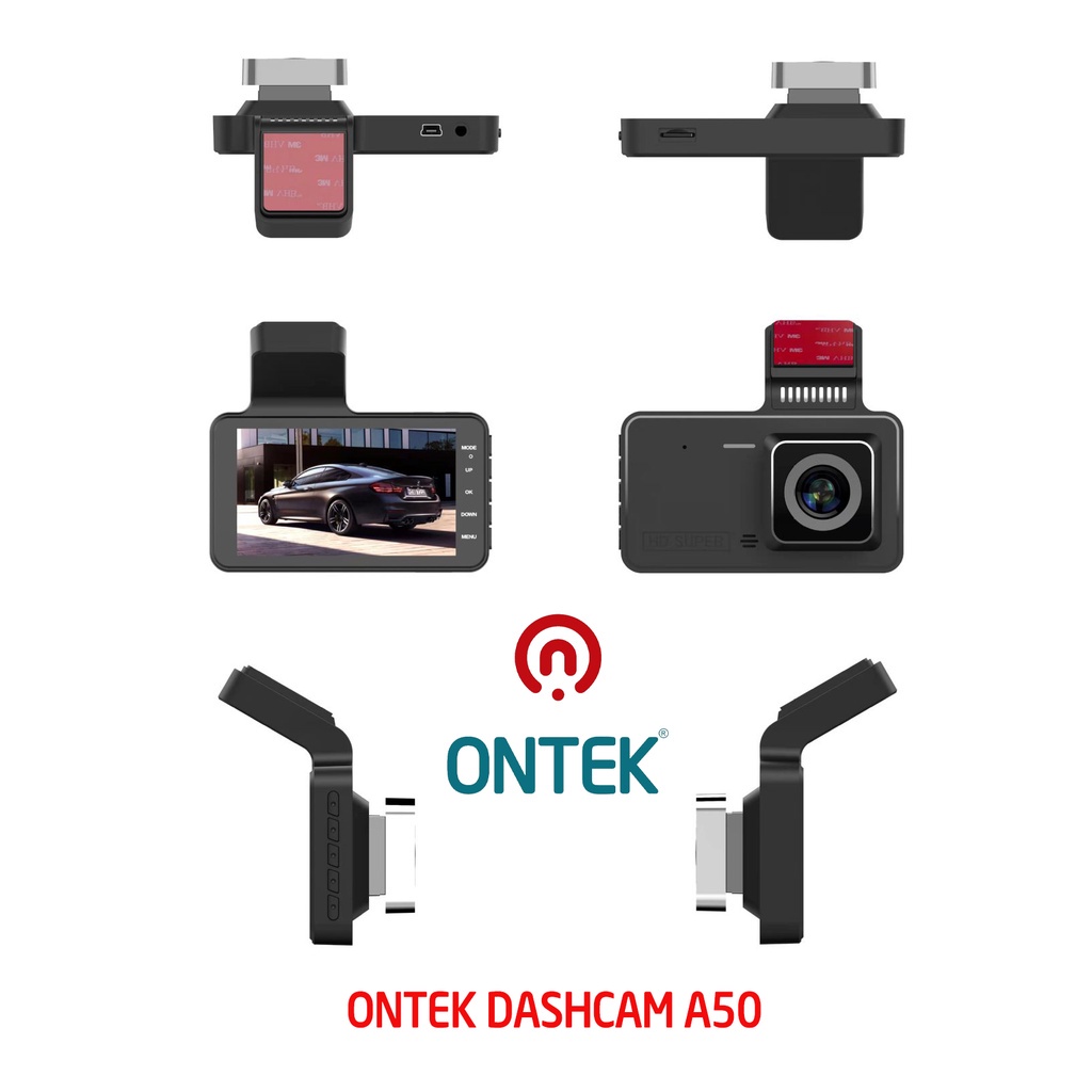 Camera hành trình ONTEKCO A50,màn hình 4 inch Full HD siêu nét, Chống Rung tự động-Bảo Hành 12 Tháng | BigBuy360 - bigbuy360.vn