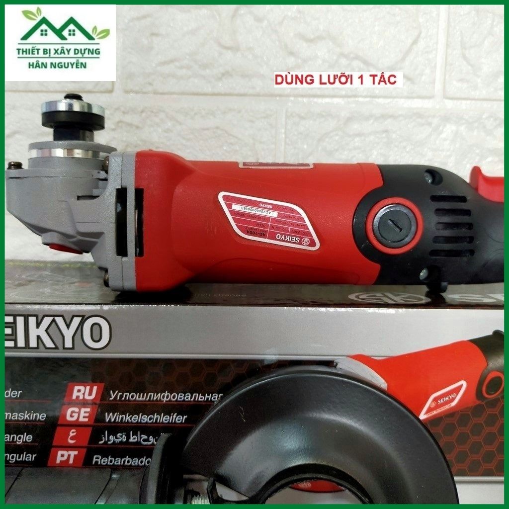 Máy cắt cầm tay Seikyo AG-100A,công tắc bóp lưỡi cắt 100mm,chuyên mài góc,cắt góc,cắt sắt,cắt gạch,cắt gỗ