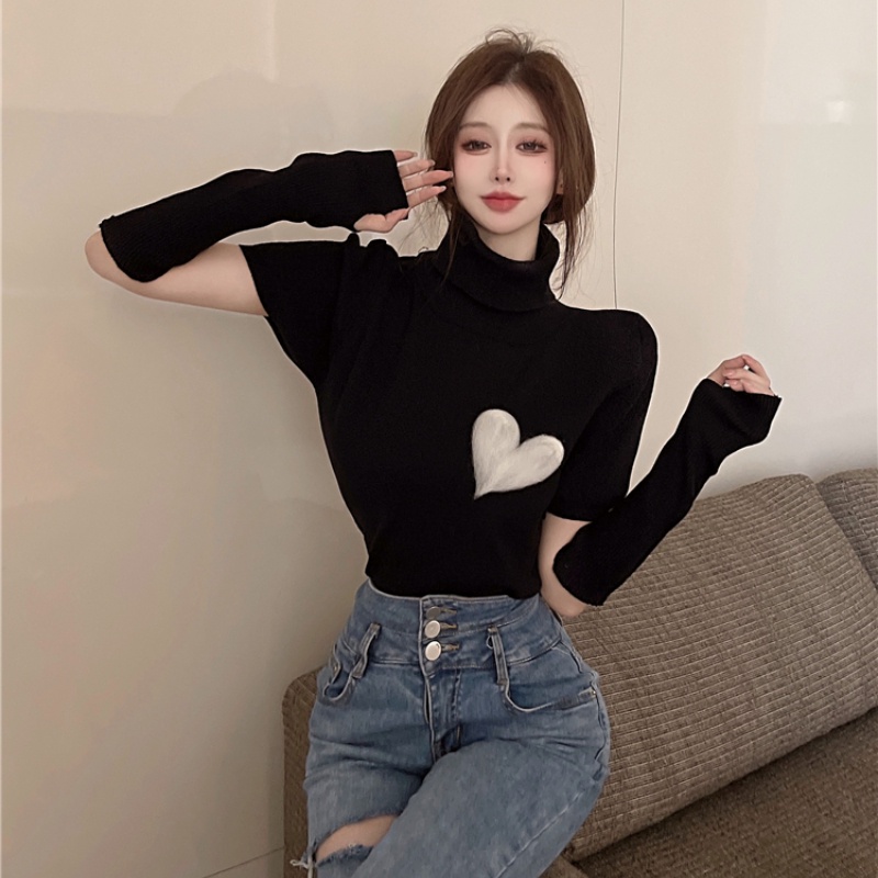 Áo sweater Perty dệt kim cổ lọ thời trang Hàn Quốc quyến rũ dành cho nữ
