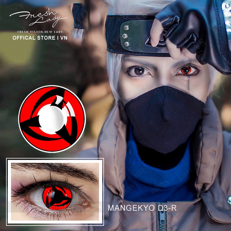 Sharingan Halloween Liên hệ cho Naruto Kakashi Mangekyou Sharingan Cosplay Kính áp tròng cho Red Sasuke Sharingan Cosplay Lens