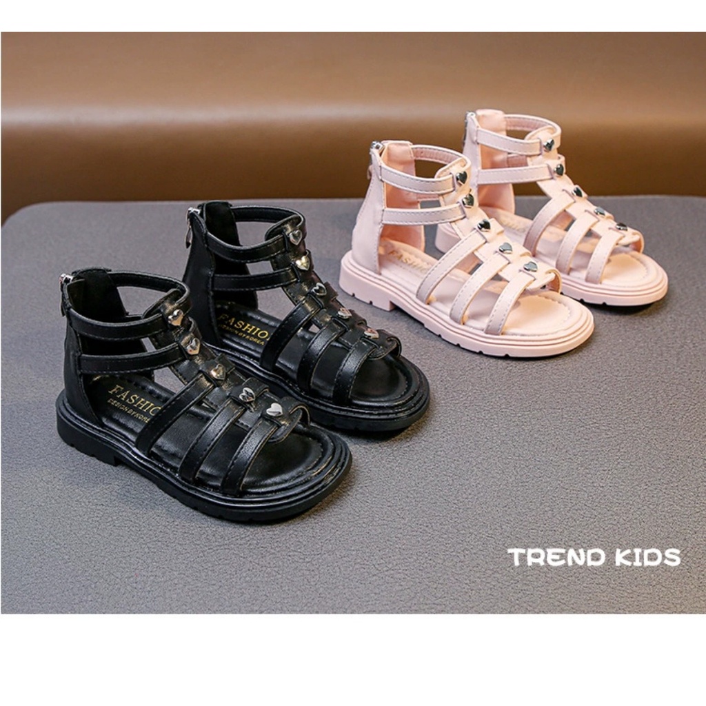 Giày Sandal Chiến Binh Bé Gái, Sandal Bé Gái Cao Cổ Phong Cách Hàn Quốc CB01