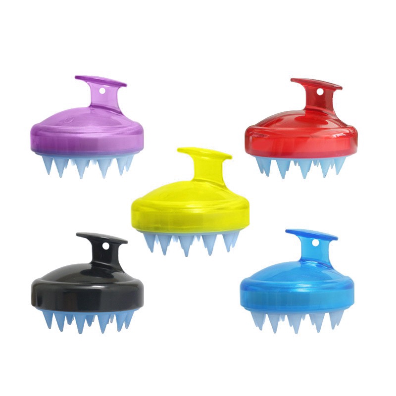 Bàn chải gội đầu bằng silicon mát xa da đầu tiện dụng