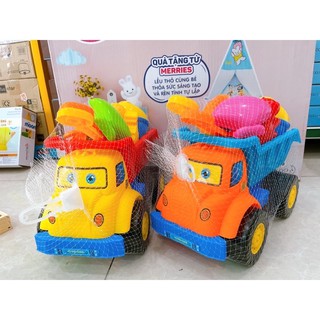 Ôtô đồ chơi xúc cát xe ben - xe lu - xe máy xúc cho bé đi biển