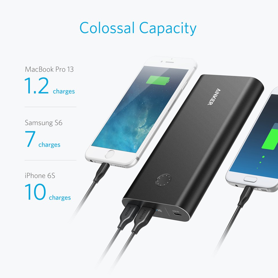 Combo: Pin sạc dự phòng ANKER PowerCore+ 26800mAh 45W + Củ Sạc ANKER A2014 PD 30W