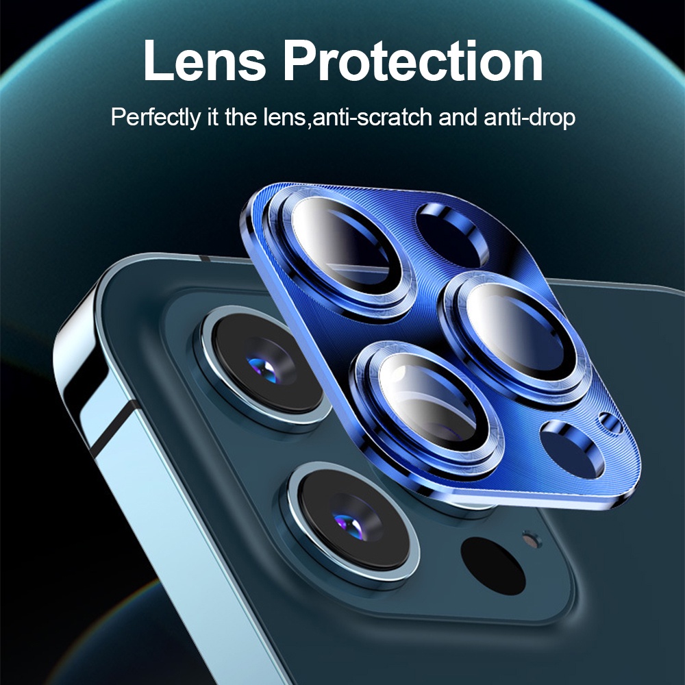 Vòng kính cường lực 3D bảo vệ camera cho iPhone 11 12 13 Pro Max