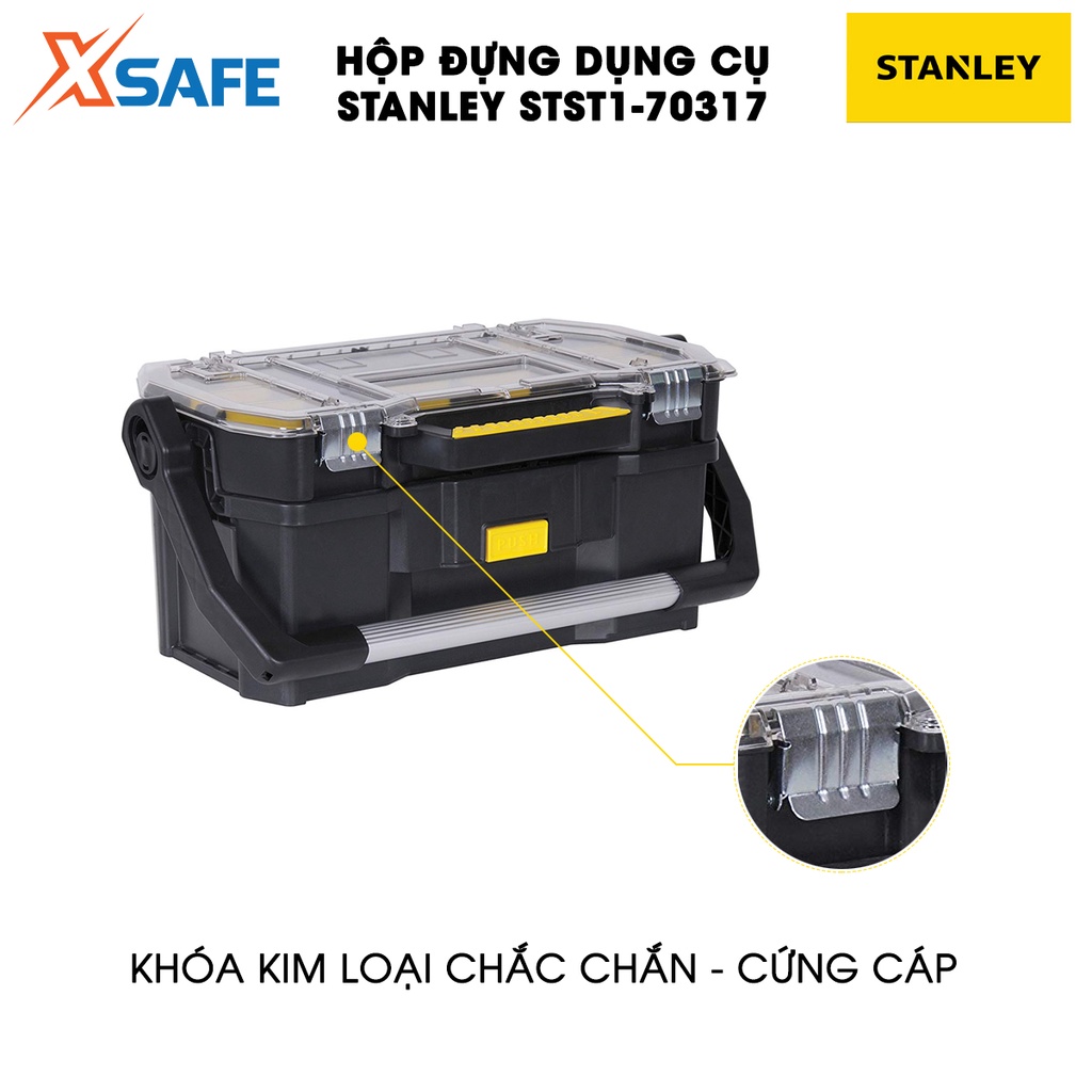 Hộp dụng cụ nhựa 19″ STANLEY STST1-70317 có khay đựng phụ kiện, kích thước 55.6x32x24.9cm [chính hãng][xsafe]