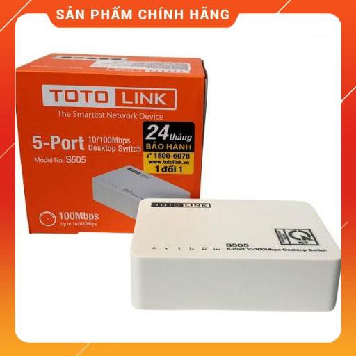 Bộ chia cổng mạng 1 ra 4 Totolink S505 - Bảo hành 2 năm dailyphukien