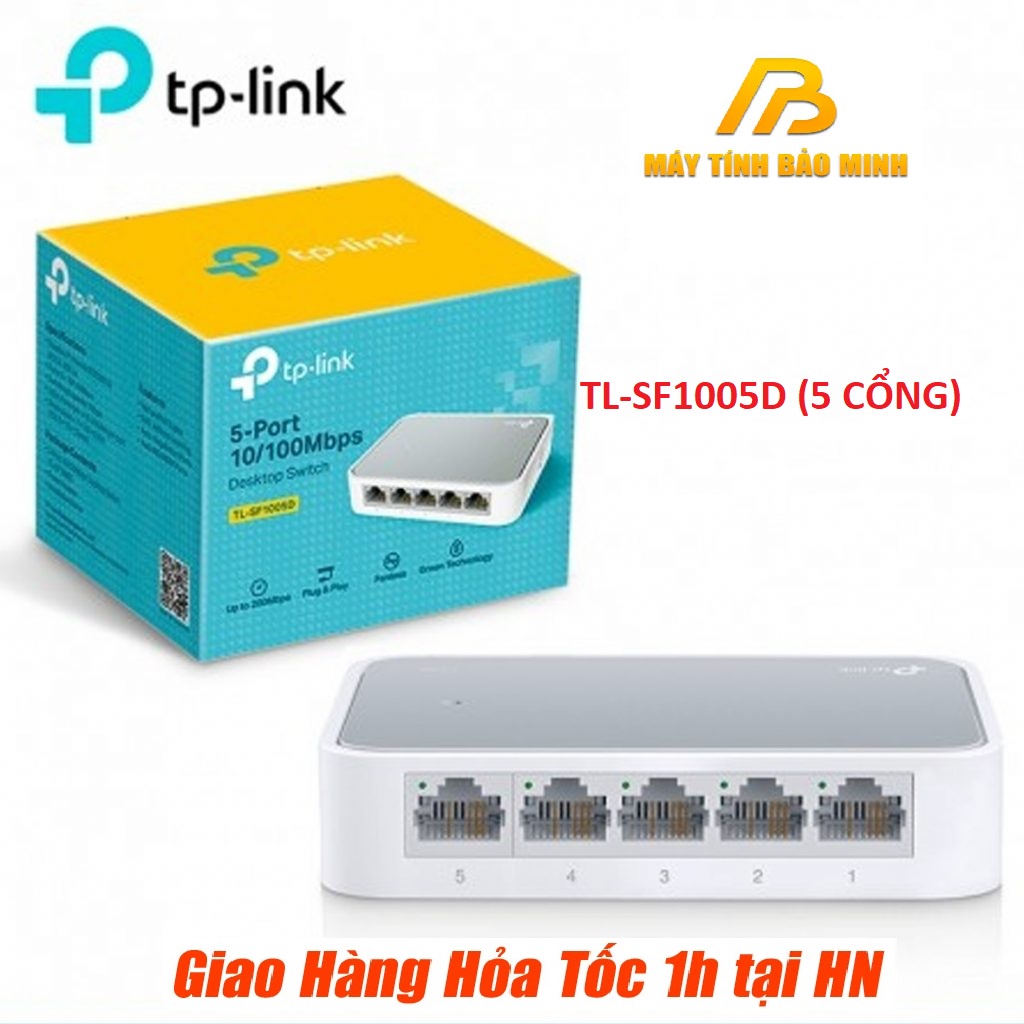 Bộ Chia Mạng Tp-Link SF1005D 5 Cổng 10/100Mbps - Hàng Chính Hãng Bảo Hành 2 Năm