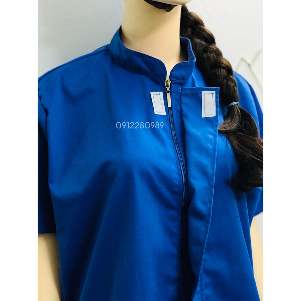 Đồ thực phẩm vải kaki tay ngắn hàng đẹp _ Hình chụp thật