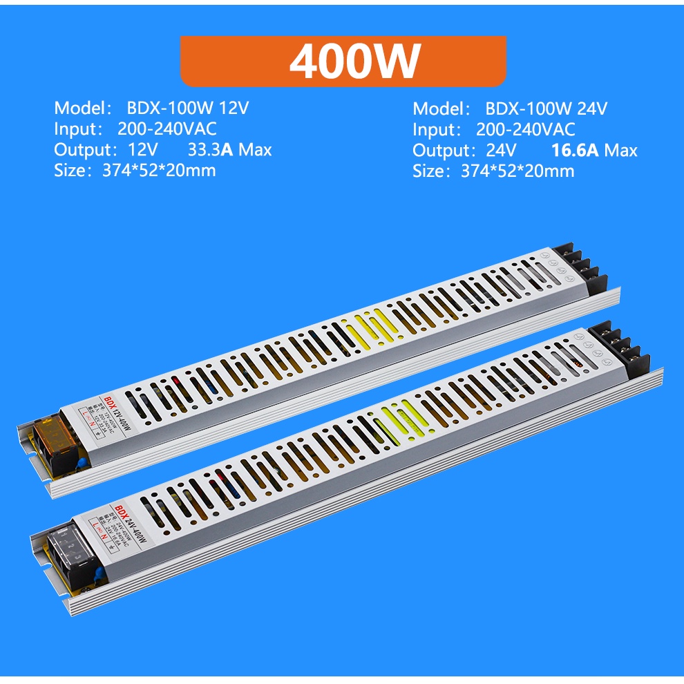 Bộ Biến Áp Dây Đèn LED 60W 100W 150W 200W 300W 400W DC12V DC24V