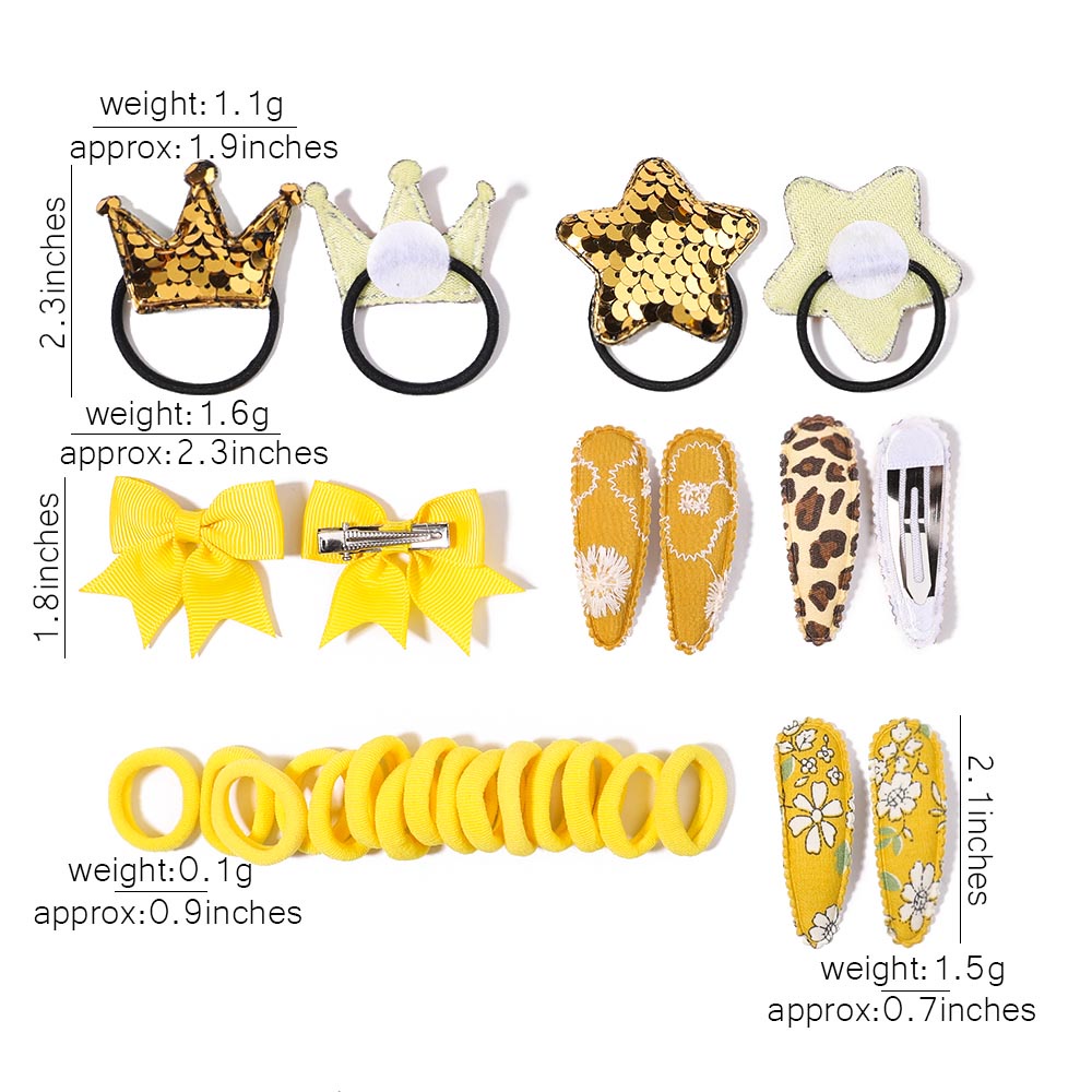 Set phụ kiện dây buộc tóc KIDSBOWS đính nơ họa tiết da báo kèm hộp đựng xinh xắn cho bé gái