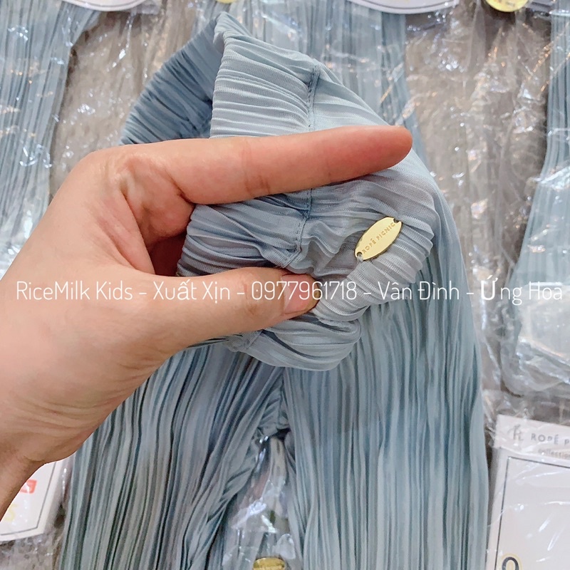 Quần dập ly xuất Nhật màu xanh min