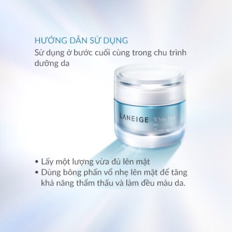 ( CHÍNH HÃNG ) Kem Dưỡng Trắng Laneige White Dew Tone-Up Cream 50ml