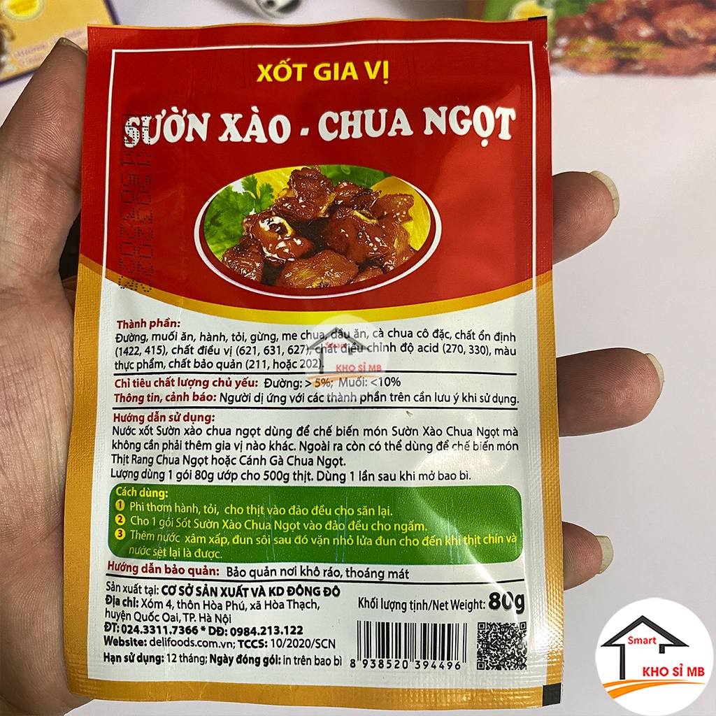 Sốt gia vị ướp thịt sườn xào chua ngọt deli  kho sỉ mb