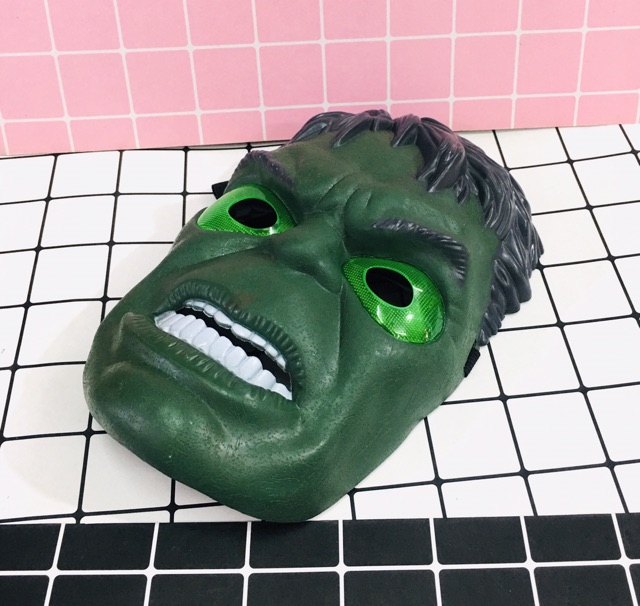 Mặt nạ khổng lồ xanh hulk có đèn hoá trang cosplay