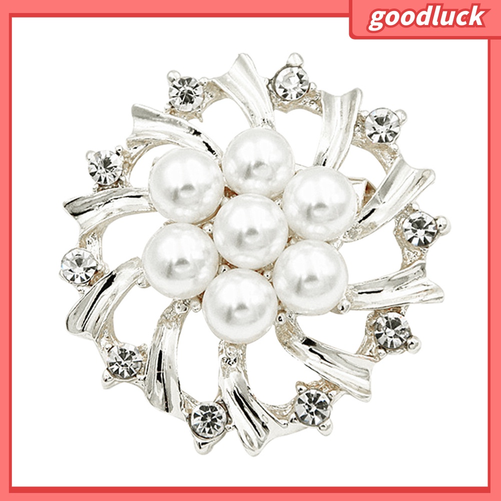 Ghim Cài Áo Hình Hoa Đính Đá Và Ngọc Trai Giả Thời Trang Cho Nữ