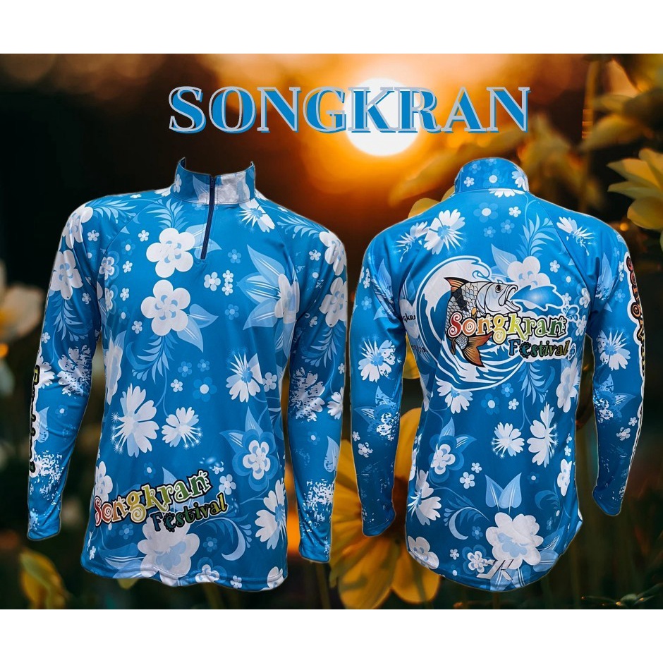 JK Thái Lan SONGKRAN Áo câu cá chống tia cực tím khô nhanh