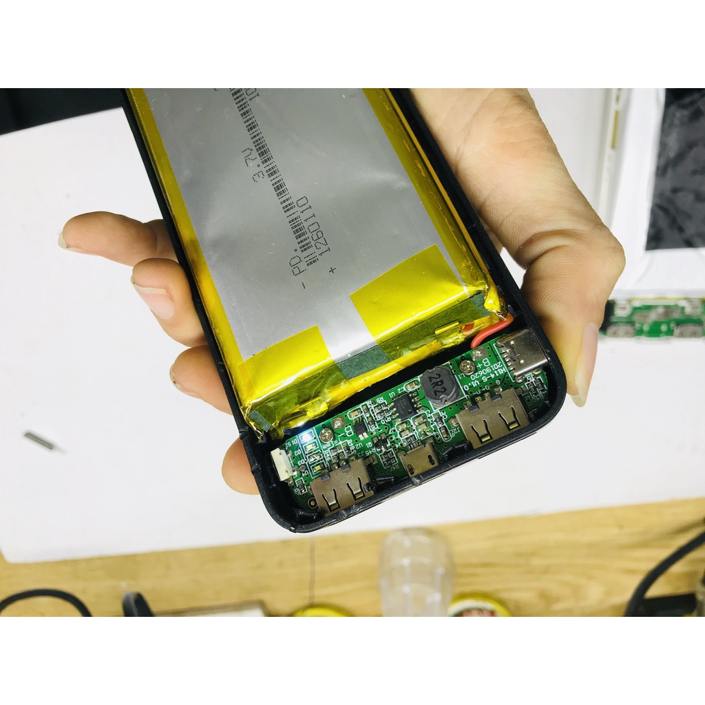 Mạch sạc dự phòng kèm pin 10000mAh - 20000mAh hơi phồng