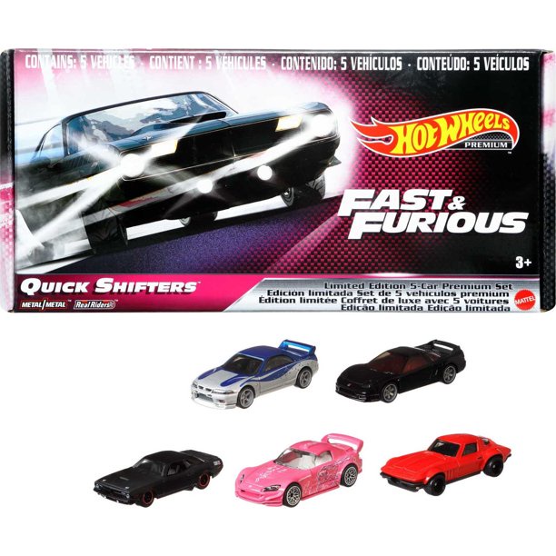 (Premium bánh cao su) Bộ Xe mô hình Hot Wheels 1/64 2020 Fast & Furious Premium Quick Shifters Set