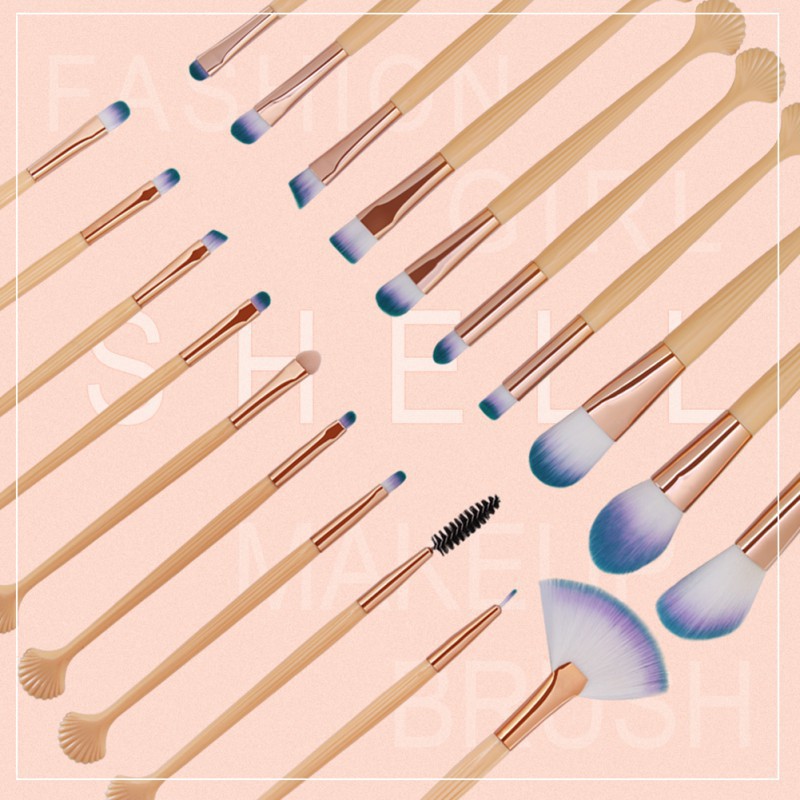 Bộ 20 cọ trang điểm tay cầm hình vỏ sò nhãn hiệu MAANGE